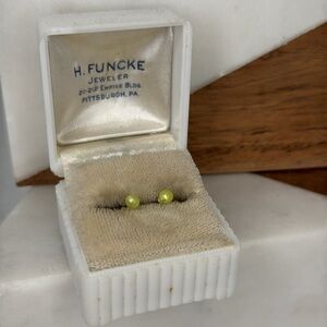 KMT Vintage Estate Yellow Minimalist Jewelry Earrings lot E27